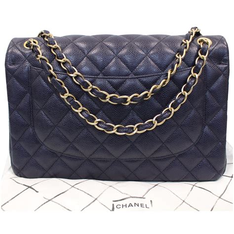 chanel jumbo blu|Chanel jumbo caviar price.